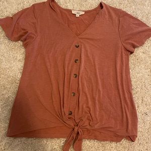 Womens tie front top